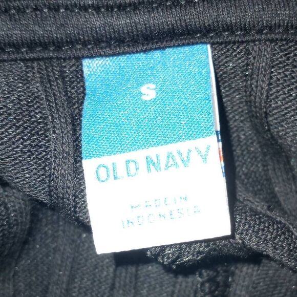 OLD NAVY POLO STYLE RIBBED BLACK MIDI DRESS SZ.S EUC. - Picture 8 of 9